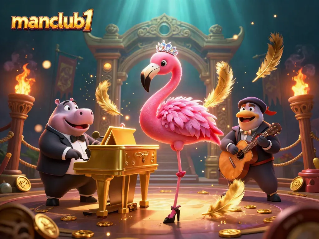 Experience thrilling gameplay at manclub1 with vibrant 3D characters and captivating casino elements.