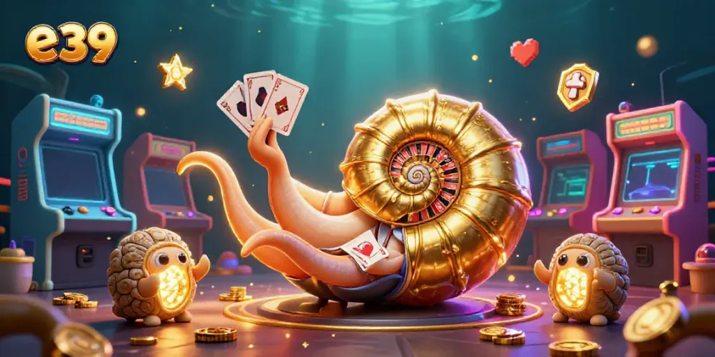 Spin the e 39 roulette wheel with vibrant gaming elements and glowing treasures.