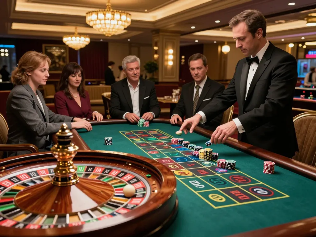 DH88 players excitement at the roulette table in a vibrant casino experience.