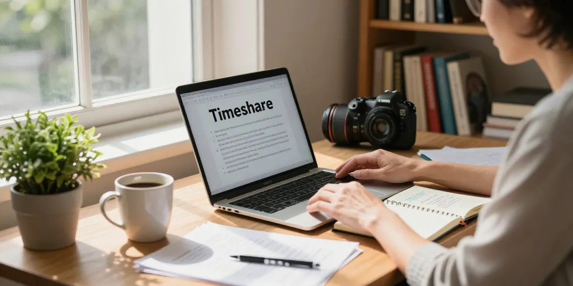 Discover how can you get rid of a timeshare in a cozy home office setting with a person researching.