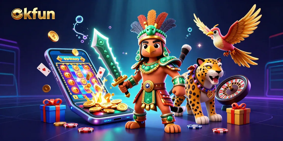 Experience thrilling gameplay at okfun with vibrant slot games and dynamic Aztec warriors