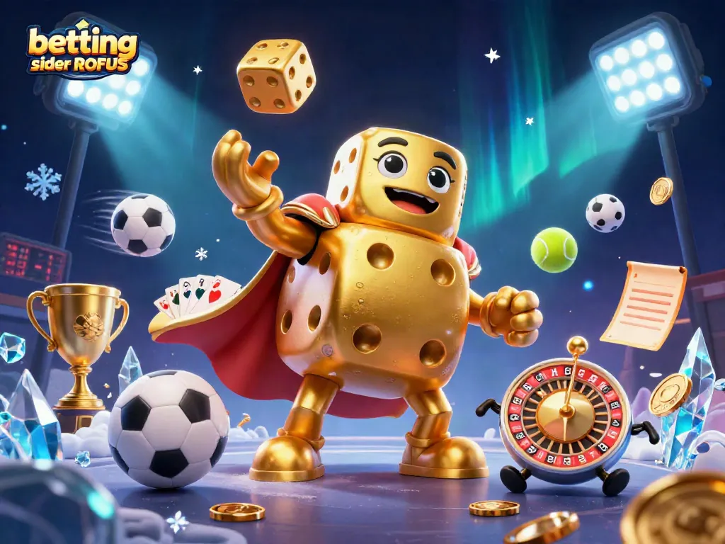 Experience betting sider uden ROFUS excitement with a dynamic 3D illustration of casino elements.
