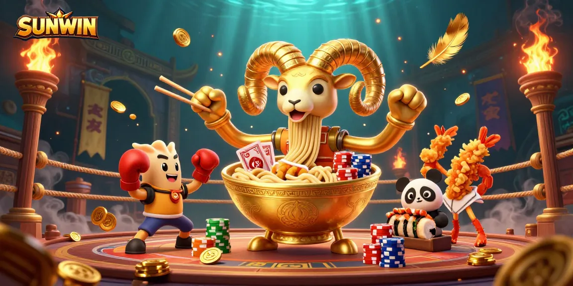 Experience thrilling action at SUNWIN with a dynamic 3D casino scene featuring engaging characters and vibrant visuals.