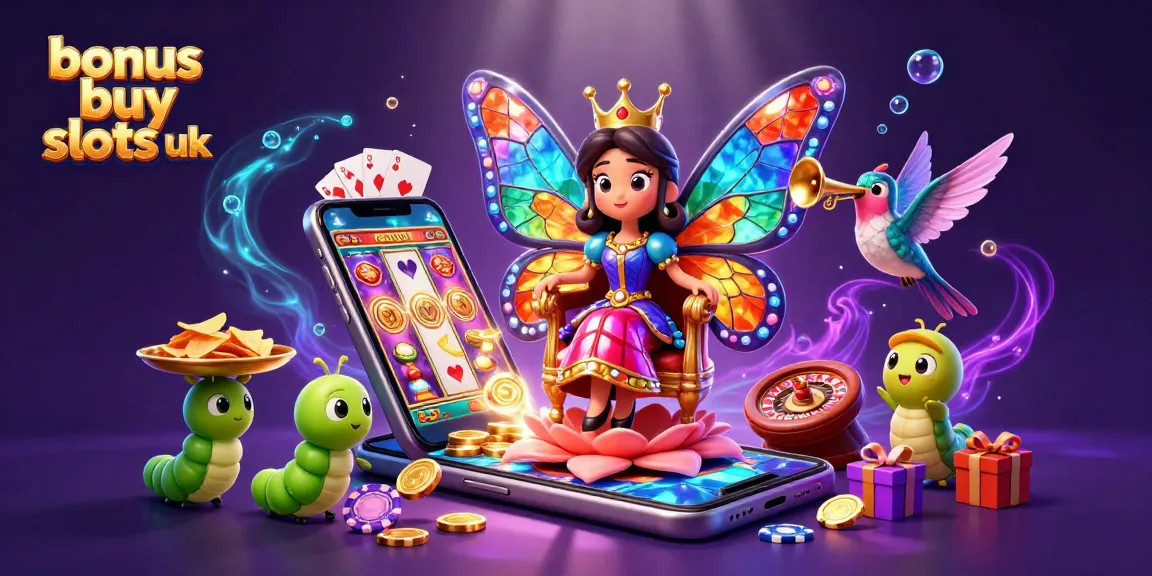 Engage with bonus buy slots uk featuring vibrant, interactive 3D elements and characters in a rich casino scene.