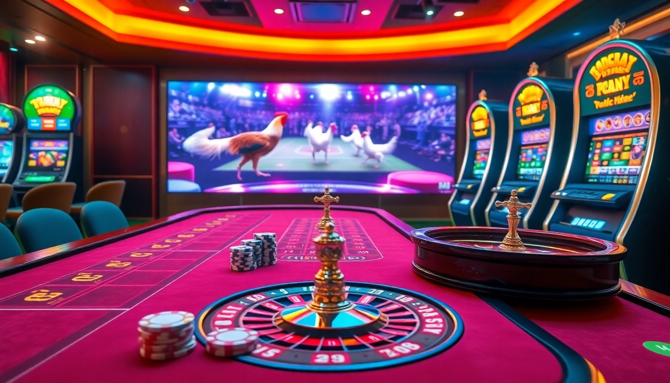 Experience thrilling casino action at BJ 88 with vibrant poker chips and live streaming games.
