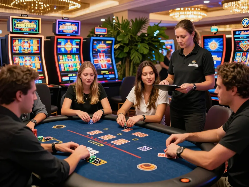 Players at the 789 club casino engaging in lively card games, showcasing excitement and competition