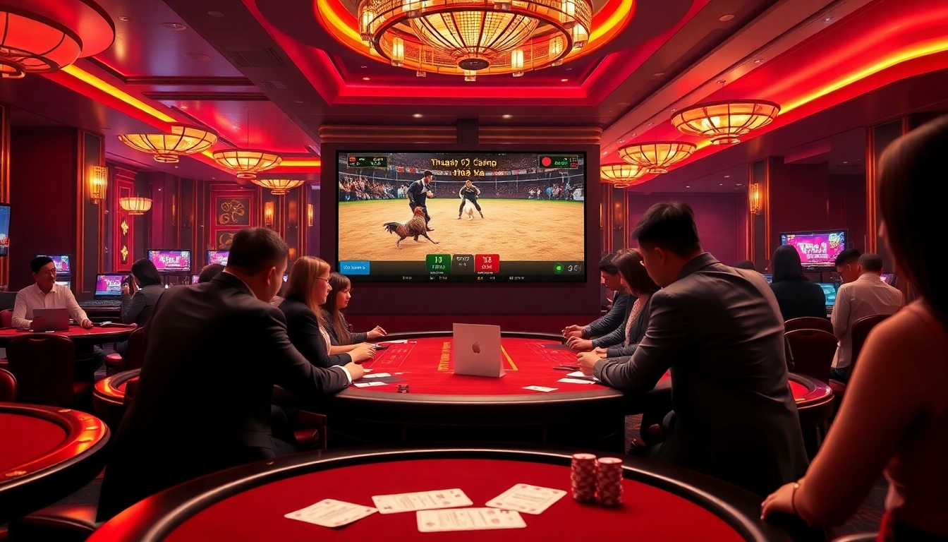Engage in đá gà trực tiếp xà xía betting action, featuring live matches and thrilling casino elements.