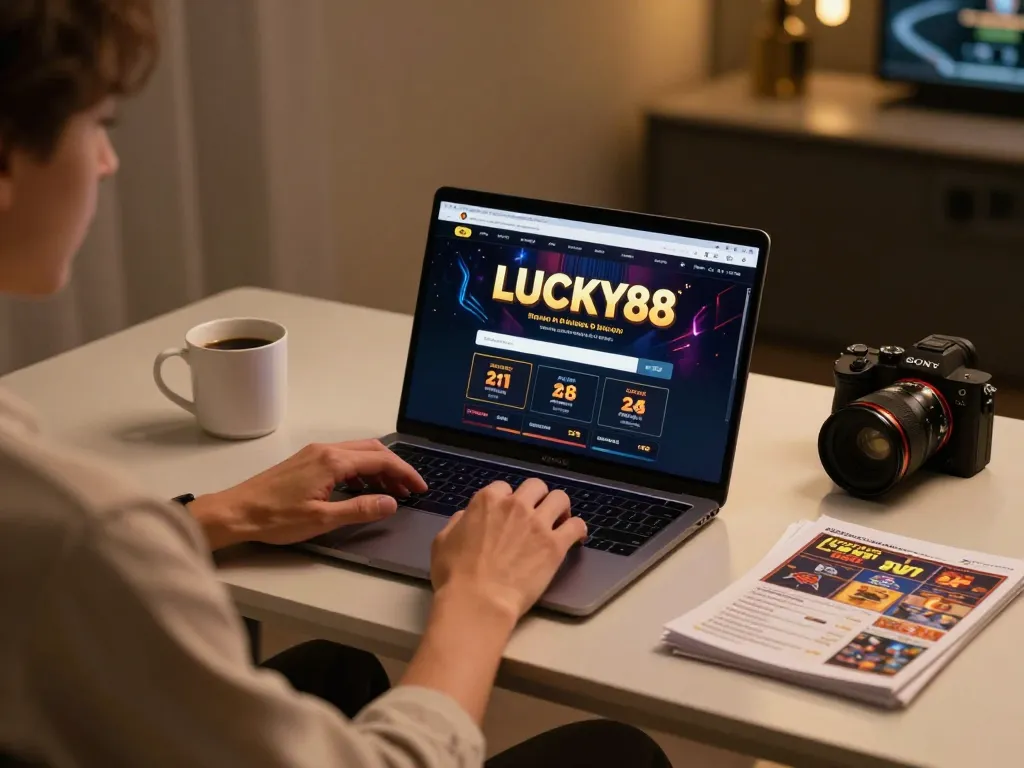 LUCKY88 online gaming experience with cozy atmosphere and strategy notes.