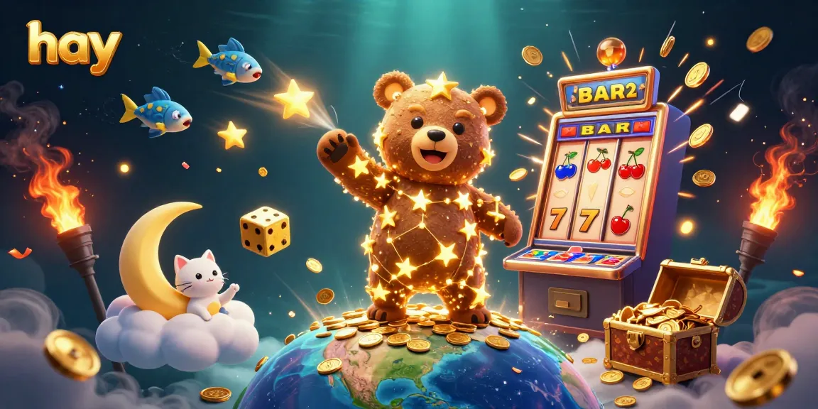 Experience winning fun at hay's vibrant casino with golden stars, colorful games, and jackpot excitement.